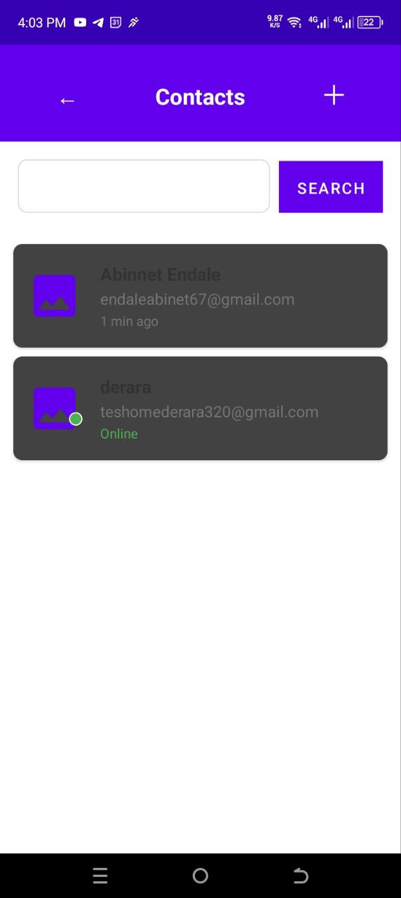 Contact management screen