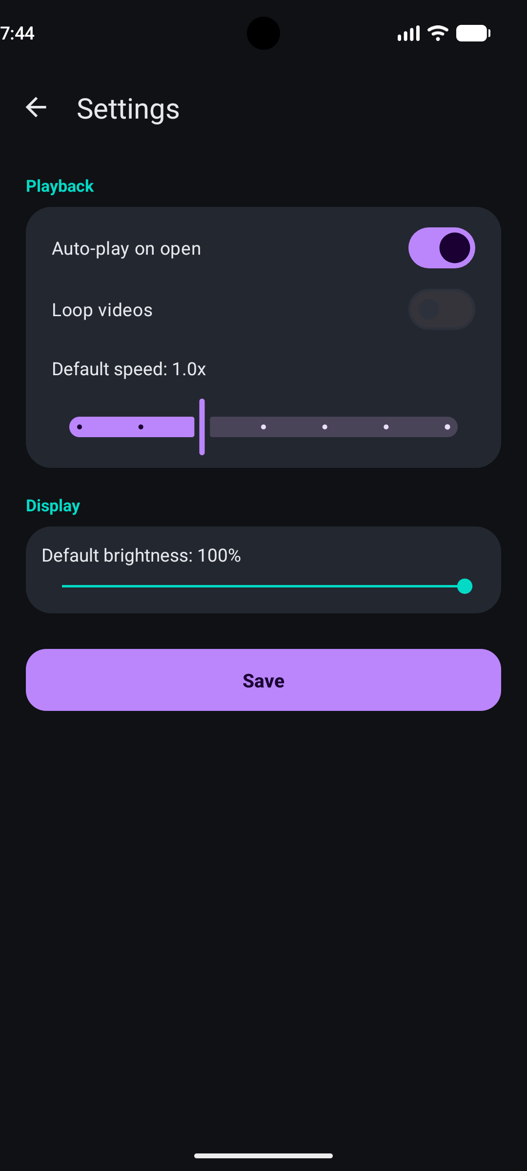 GalleryLight video player with effects