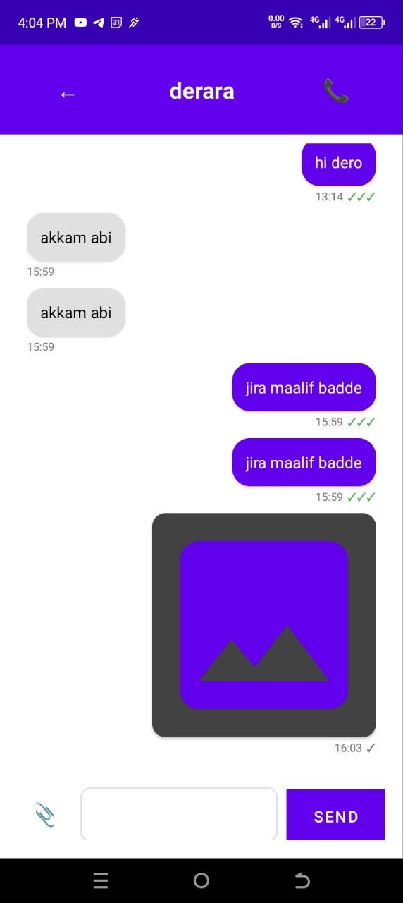 Real-time chat screen