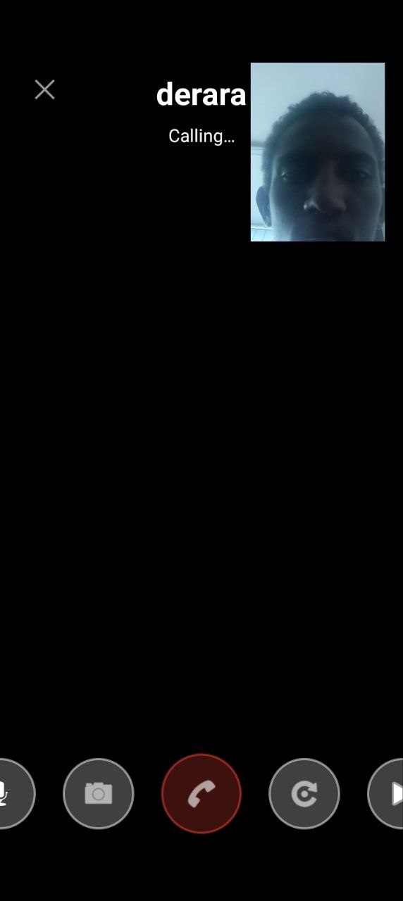 Voice and video calling screen